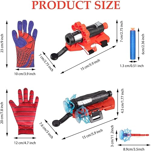 Miniatura 2 de Juego de tirador de telaraña y lanzador de muñecas, juguete de tirador de telaraña de superhéroe, juego de rol de superhéroe