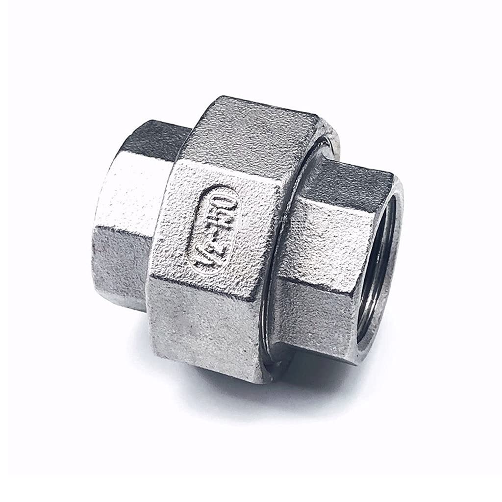 Crcrc Women's One Color 1Pcs 304 Stainless Steel Bsp Coupling Union Connector Pipe Fitting - To Thread, Easy Installation, Proof(1Inch)