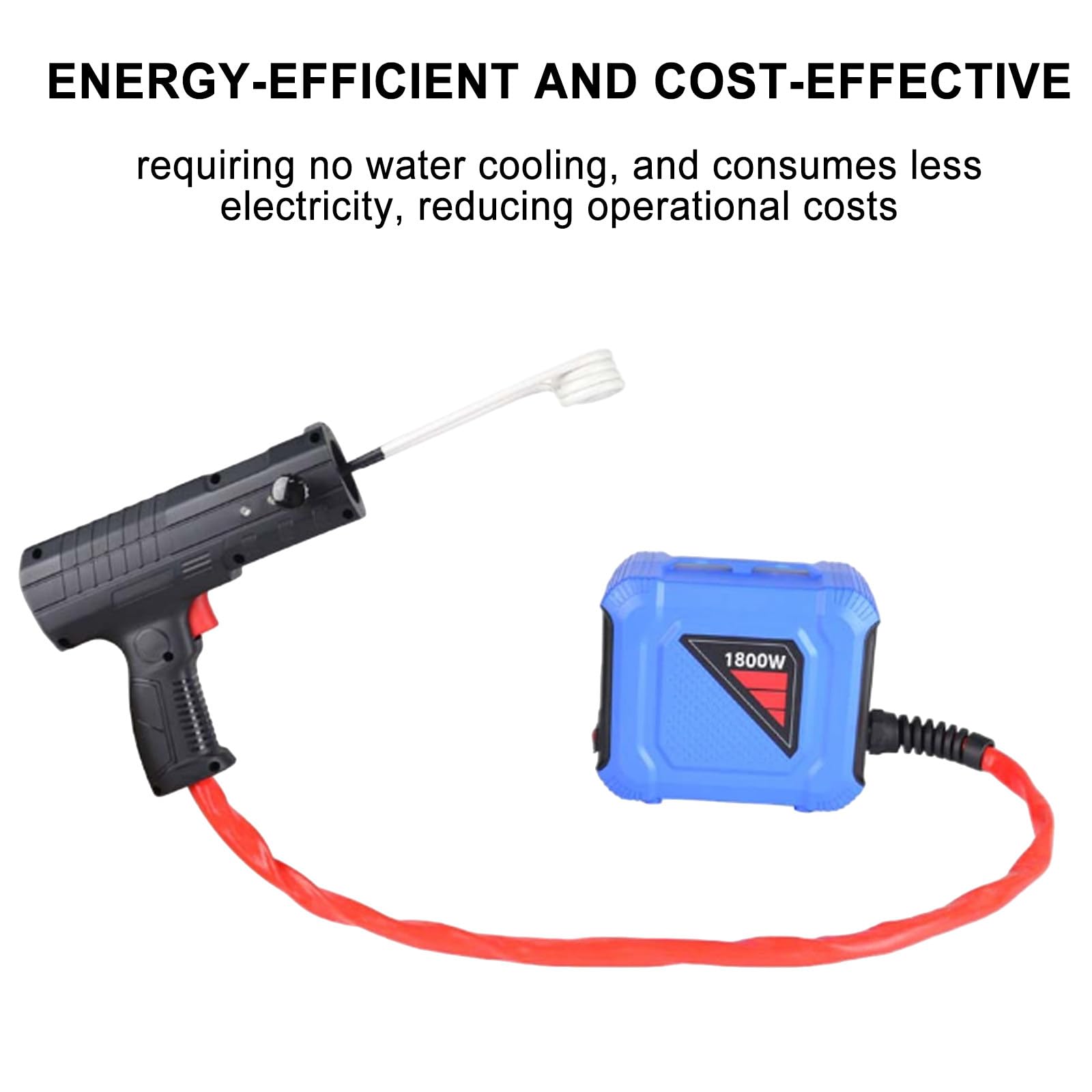 Calentador de inducción portátil de 1800 W, dispositivo de calefacción sin llama de ahorro de energía para quitar eficazmente tuercas, pernos, rodamientos y más