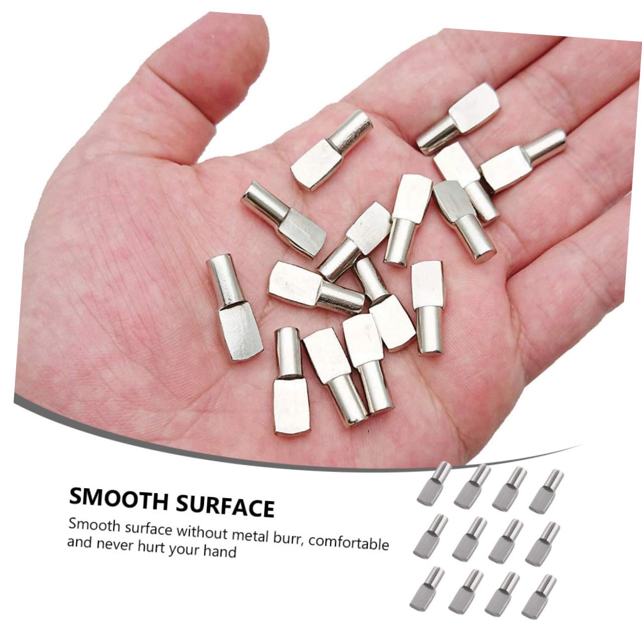 VILLCASE 150Pcs Shelf Pegs for Cabinet Boards Support Pins for Shelves Smooth Surface Design for Furniture and Bookcases Easy Installation Silver
