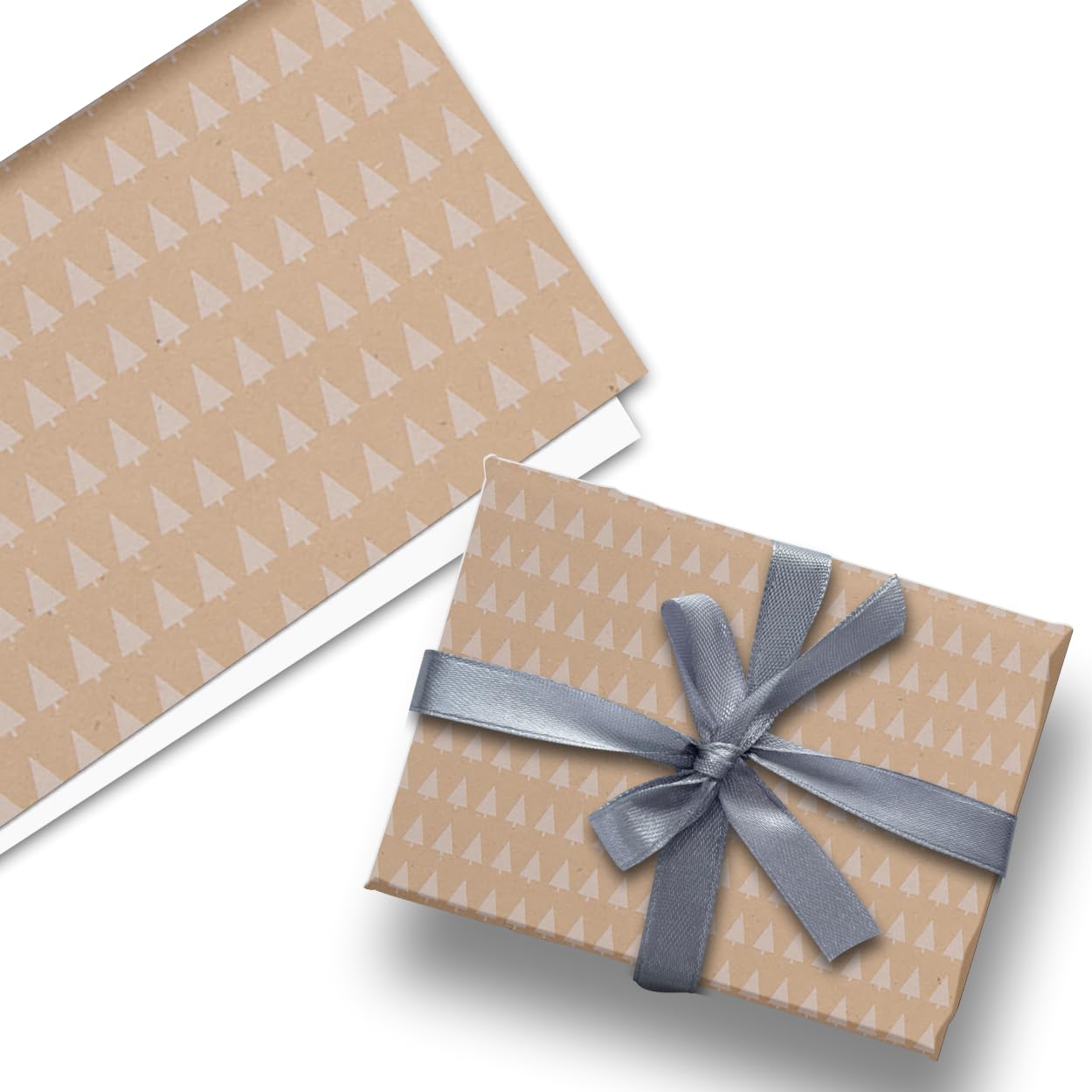 Glick Luxury Christmas Folded Wrap (3 Sheets) Yuletide Alpine Kraft Christmas Wrapping Paper, Multi-Coloured