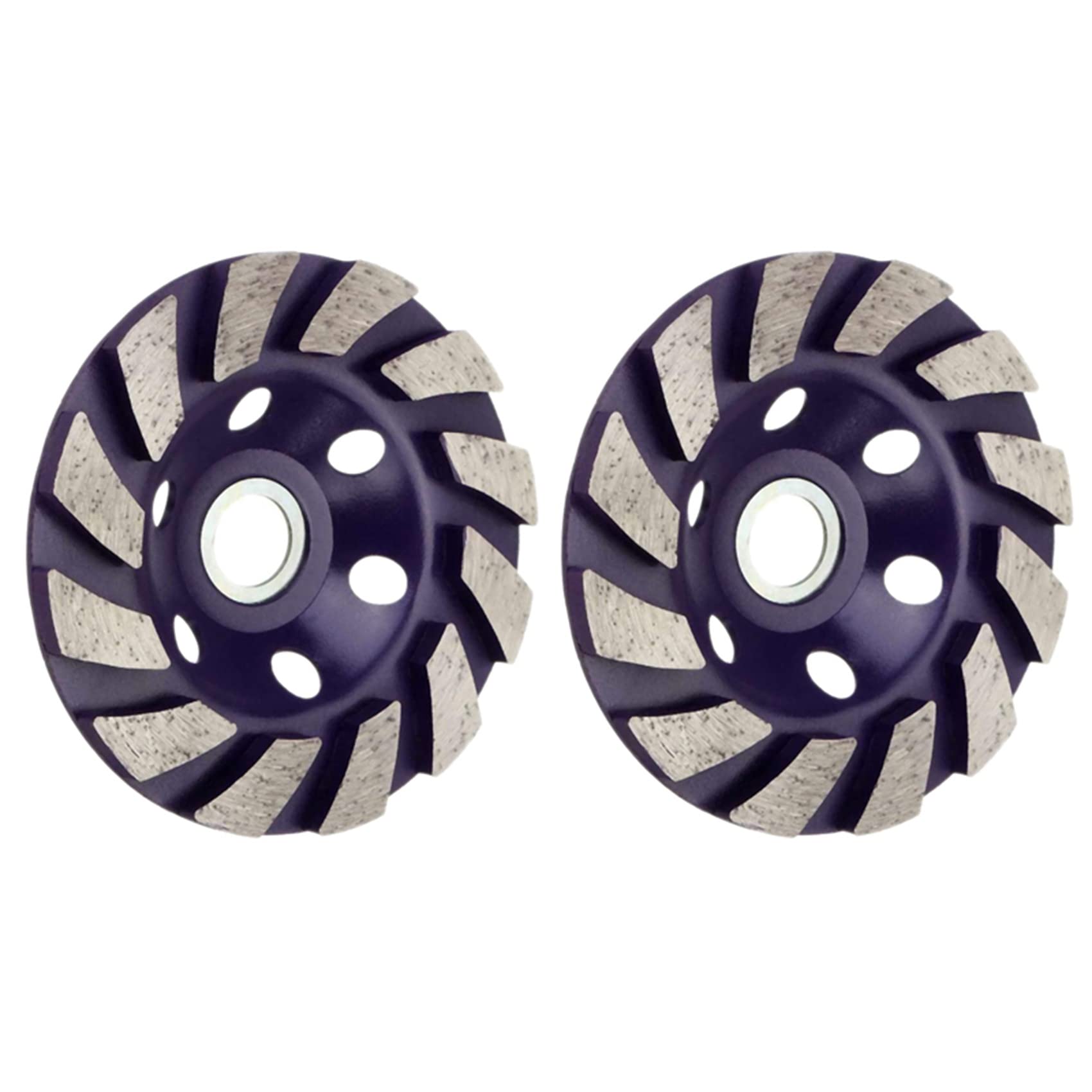 Jnchdghwa Purple 2X 100Mm Grinding Wheel Disc Bowl Shape Grinding Cup Concrete Stone Ceramic Cutting Disc Power Tool