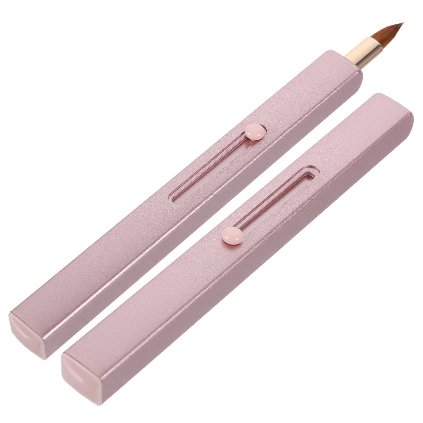 minkissy 2pcs Retractable Lip Makeup Brush Set Lip Liner Brush Lipstick Applicator