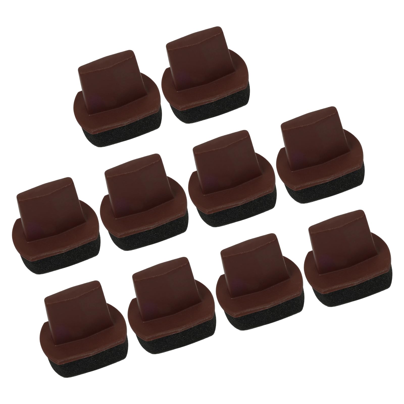 10Pcs Portable Footwear Cleaning Sponges with Ergonomic Handle Shoe Polish Applicator Foam Dauber for Easy Application Leather Shoe Polish Dauber