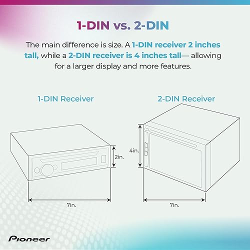 Miniatura 8 de Pioneer DMH-W4660NEX - Pantalla táctil capacitiva de 6.8 pulgadas, doble DIN, inalámbrico y con cable, Apple CarPlay y Android Auto, Amazon Alexa