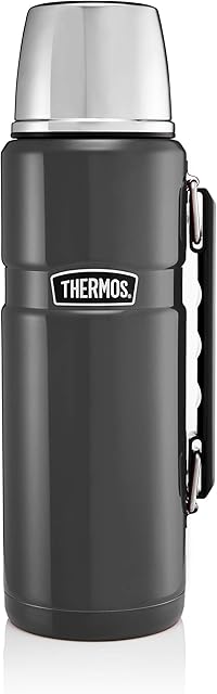 Thermos Stainless King Flask, Gun Metal, 1.2 L 9.4 x 10.5 x 31 cm