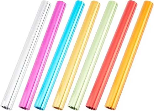 NBEADS 7 Pcs Aluminum Field Race Batons, 7 Colors Aluminum Relay Batons Track Field Relay Baton Running Baton Stick for Outdoor Sports Race Running Athlete Practice