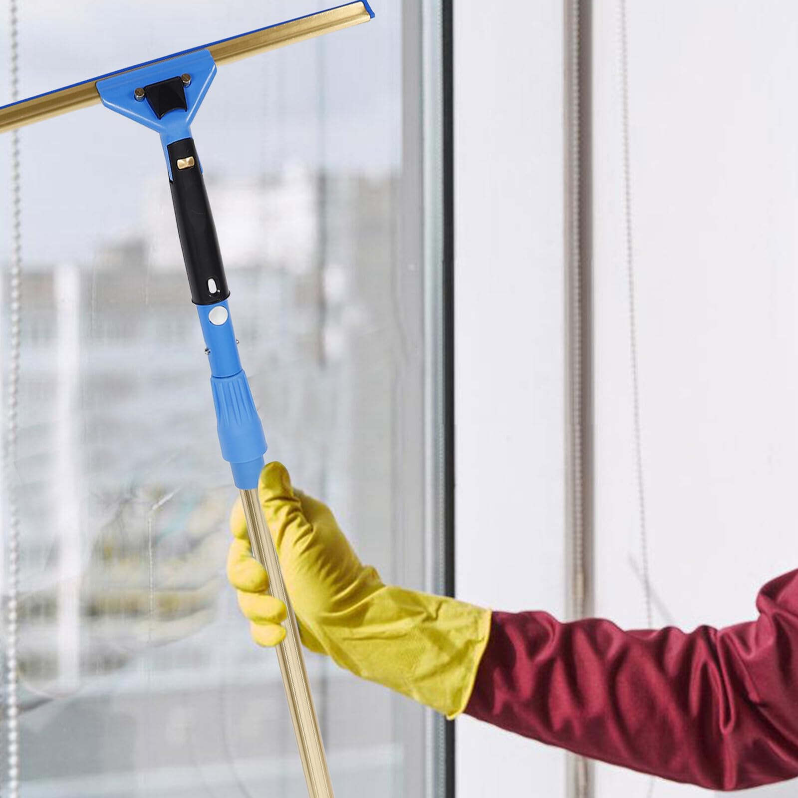 Türabzieher-Set mit ausziehbarem Griff, 3-teiliges Fenster- und Duschabzieher-Set für Auto, Windschutzscheibe, Spiegel und Haushaltsreinigung, professionelles Fensterreiniger-Werkzeug