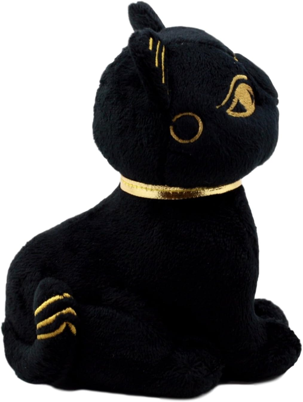 Ebros Gift Small Black and Gold Egyptian Classical Deity Goddess Bastet Cat Soft Figurine Ubasti Bast Gods of Egypt Protector Home Cats