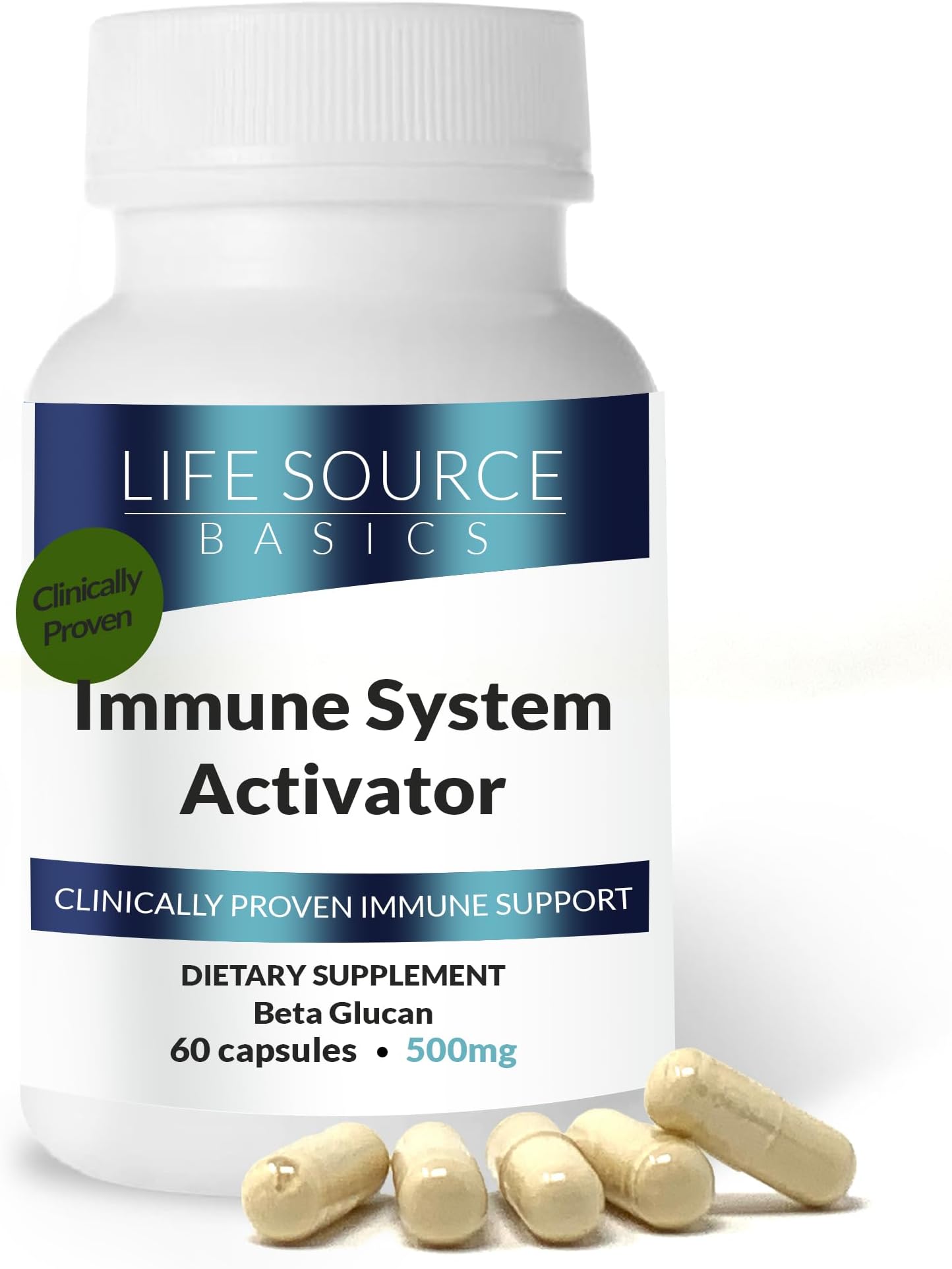 (WGP Beta Glucan), Immune System Activator, 500 mg, 60 Capsules