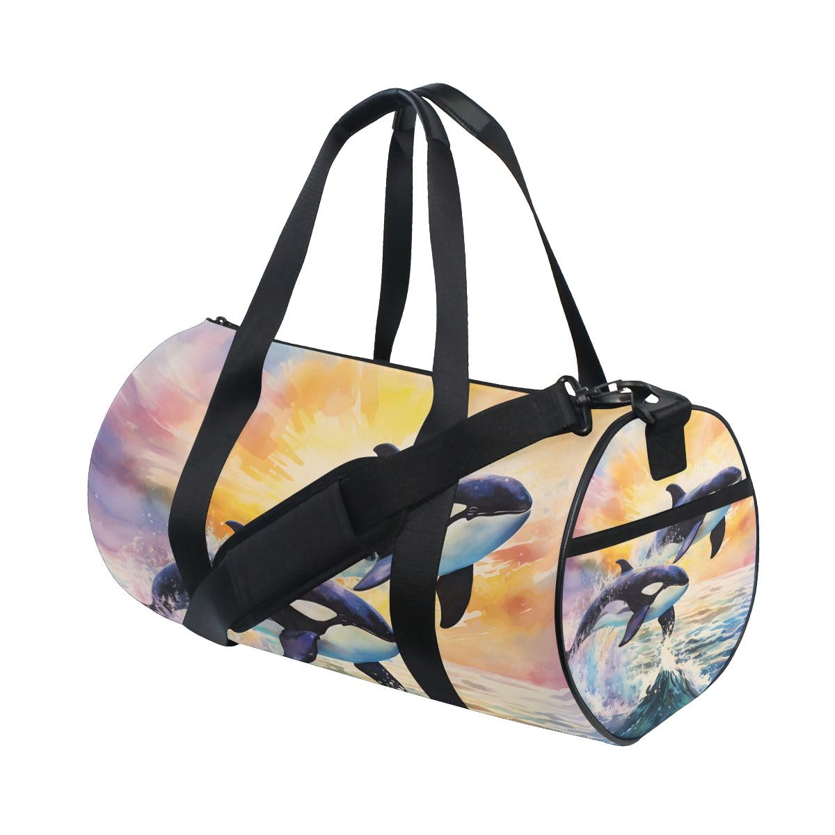 Sports Gym Bag Gym Duffle Bag Sport Bags for Men Women Whale 2 Durable Handle Luggage Bag
