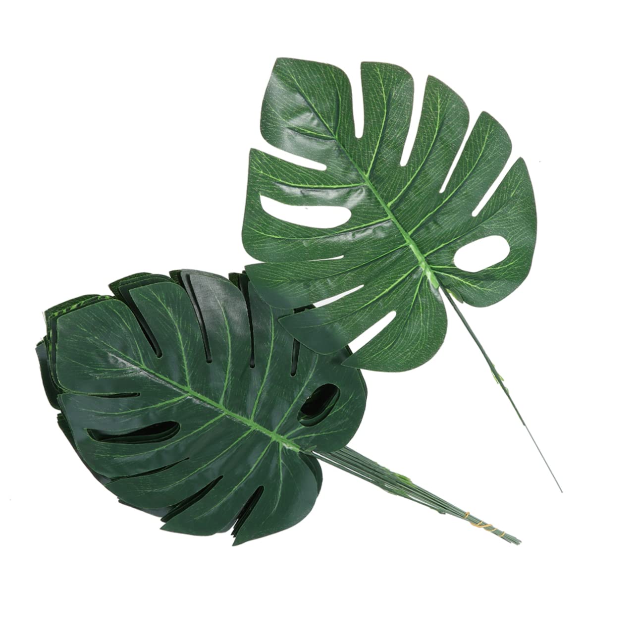 PRETYZOOM 40piezas Monstera Artificiales Verdes De Simulación para Decoración del Hogar Plantas Falsas para Arreglos y Ambientación Interior