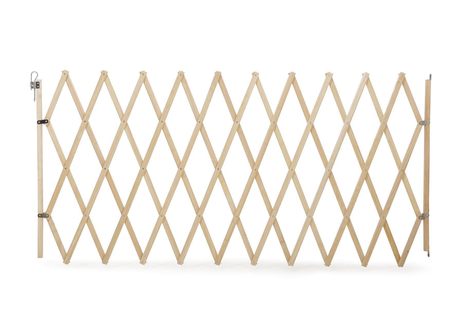 Bettacare Expandable Pet Barrier XL, 60cm - 230cm, Natural, Wooden, Retractable Dog Safety Gate, Barrier for Puppy and Dog