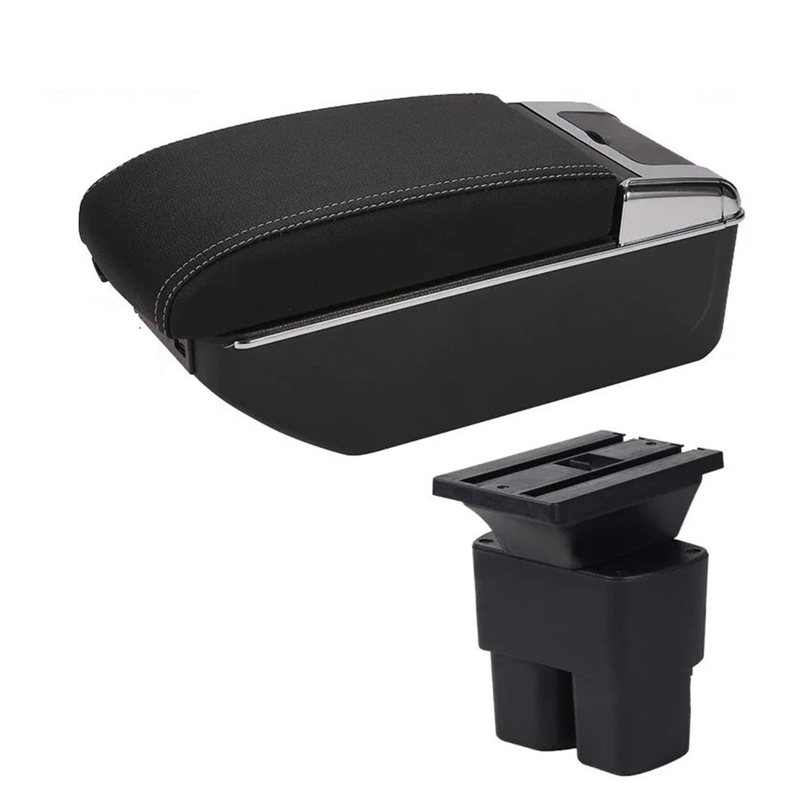 GBGWRMRYX Center Armrest Box For NV200 Car Armrest Box Retrofit Parts Interior Details Storage Box With USB Accessories Arm Rest(B3 Black white 7USB)