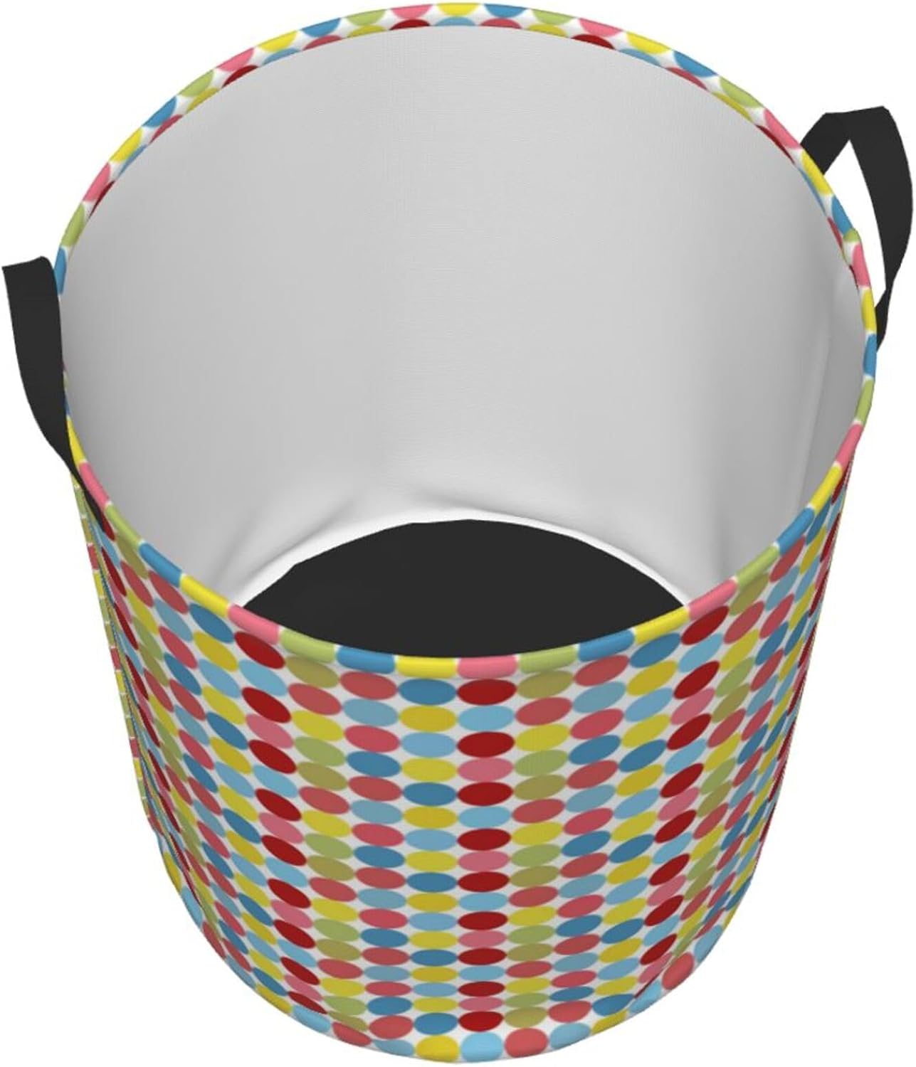 Large Laundry Hamper, Colorful Dots Laundry Basket Collapsible & Waterproof Storage Basket for College Dorm, Family Essentials