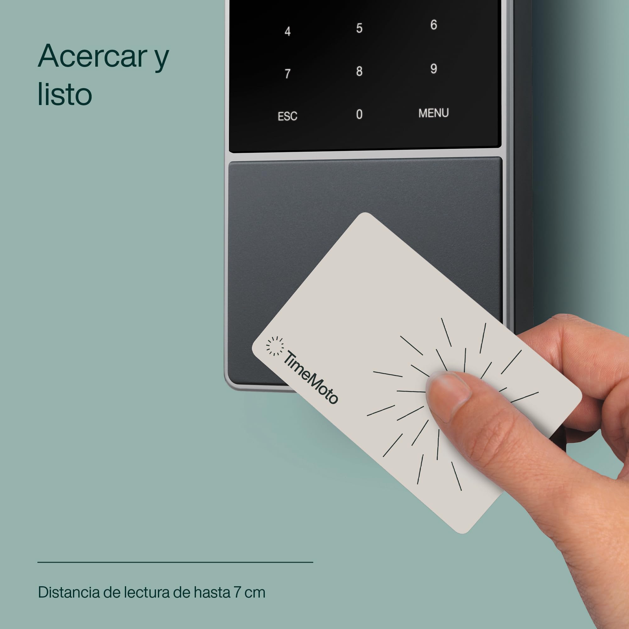Tarjetas de identificación RFID TimeMoto RF-100, juego de 25, compatibles con todos los terminales de fichar TimeMoto, compactas, 125 kHz de frecuencia, 7 cm de distancia de detección