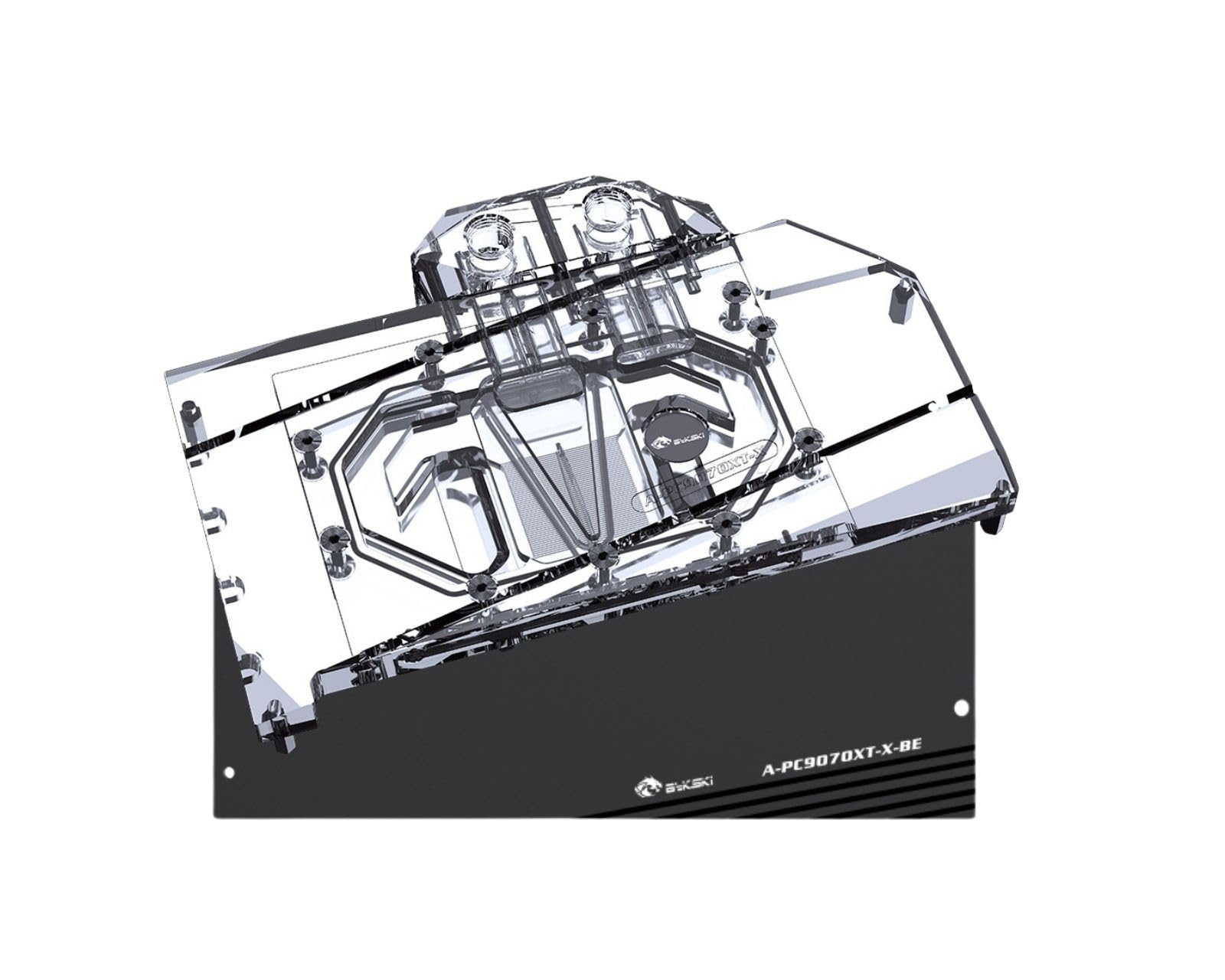 Bykski Full Coverage GPU Water Block and Backplate for POWERCOLOR Hellhound AMD Radeon RX 9070 XT 16GB GDDR6