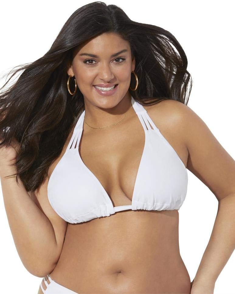 Swimsuits For All Women's Beach Babe Triangle Bikini Top (Plus