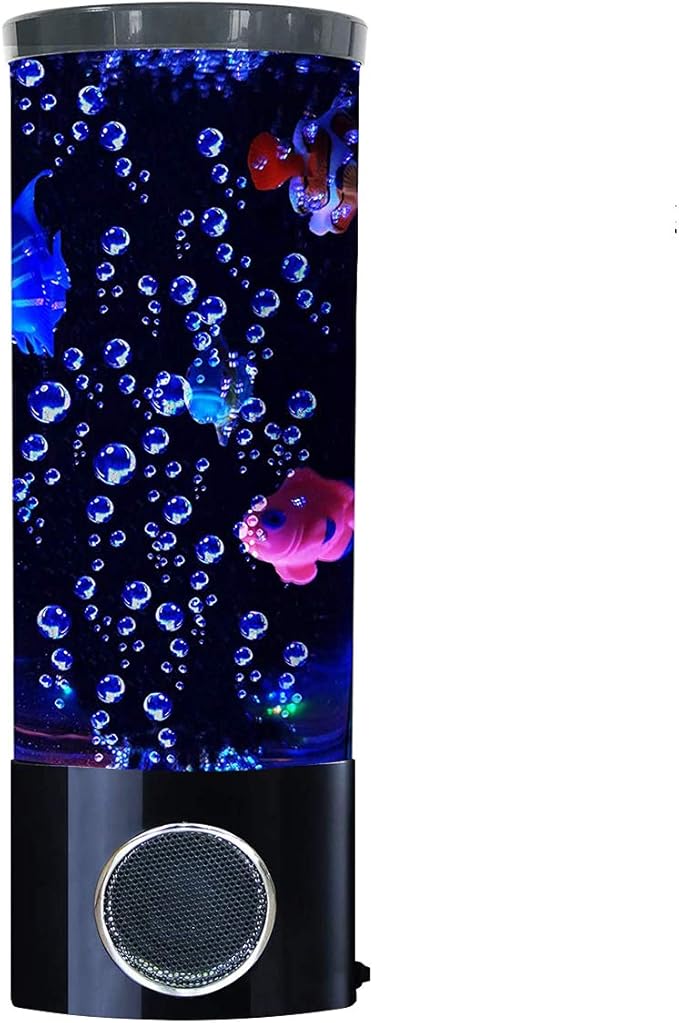 Mini Fish Lava Lamp Bluetooth Speaker Bubble LED Fantasy MultiColor