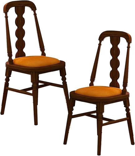 Miniatura 12 de JKGHK - Sillas de comedor, sillas de cocina de madera, silla de sala de estar con asiento acolchado, silla auxiliar de cocina sin brazos con