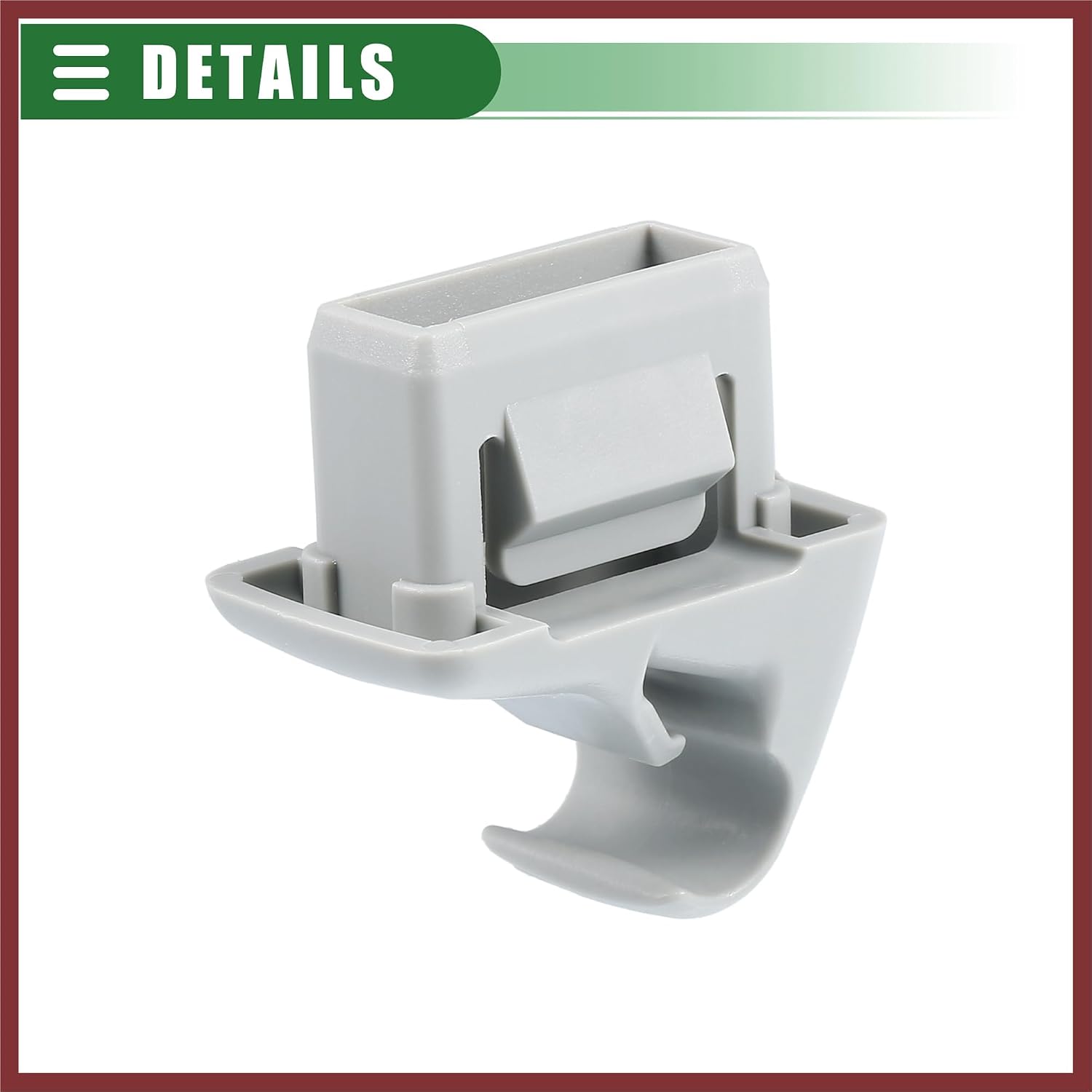 Car Sun Visor Holder Clip, Sun Visor Bracket Hook Clips Hanger, for Mitsubishi Lancer 2006-2017, Plastic, No.MR654343, Gray, 2pcs Replace Parts