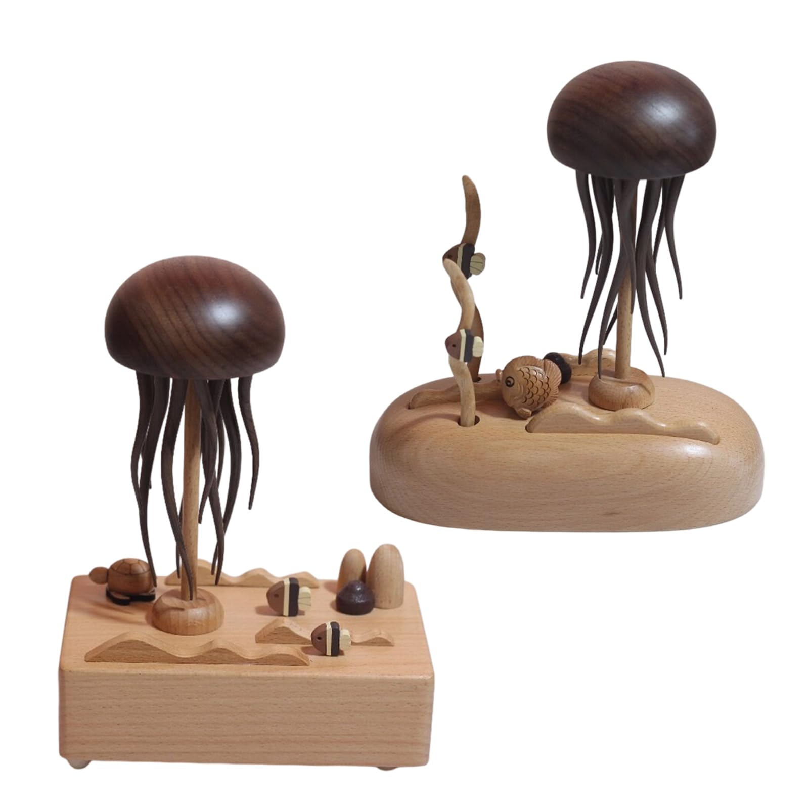 Carillon ricaricabile realizzato a mano con design a meduse rotanti, 32 melodie, perfetto per compleanno e decorazione per la casa
