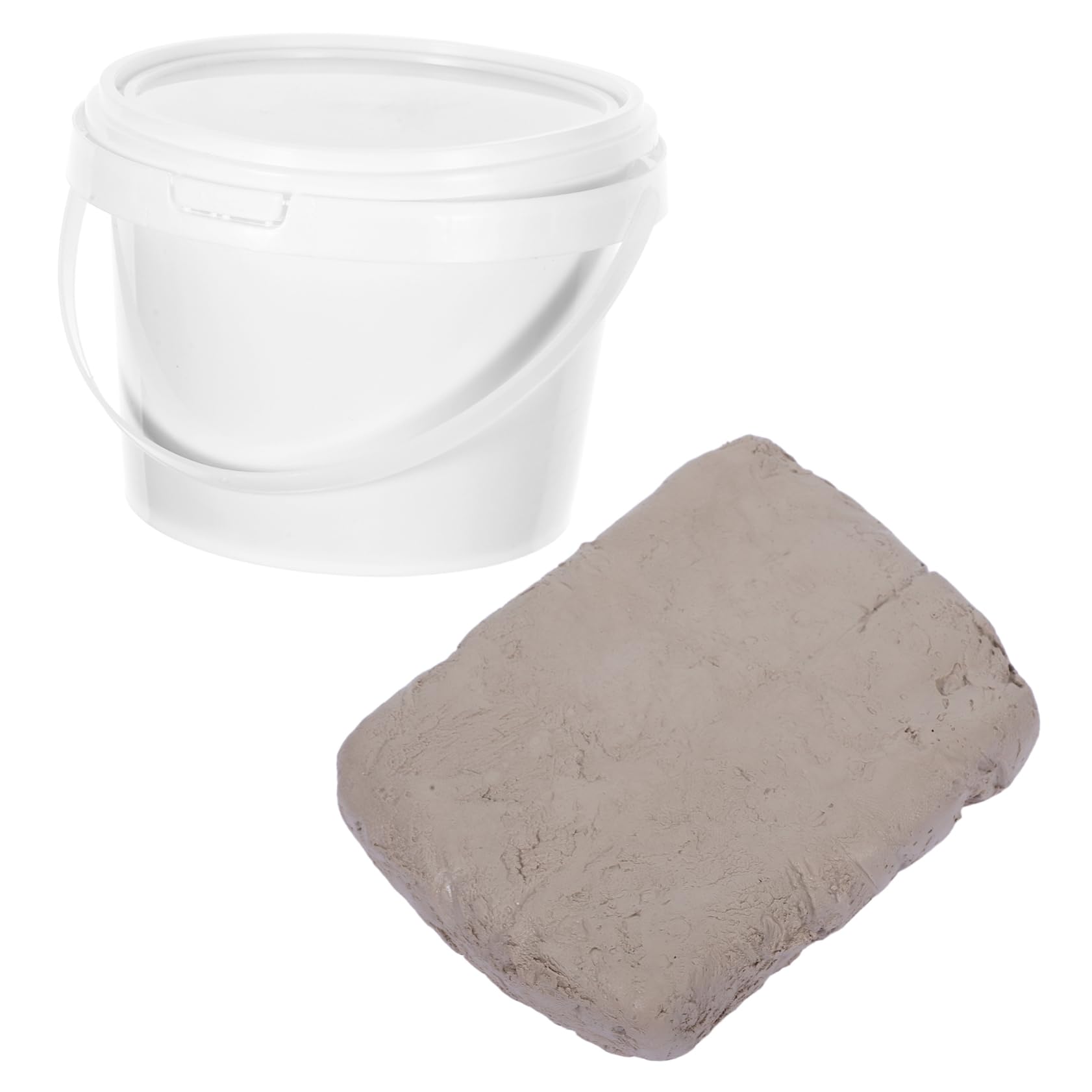 Housoutil Pasta de Modelar de Secado al Aire, Cubo de 500g, Color Blanco, para Proyectos Escolares y Creaciones, Fácil de Guardar