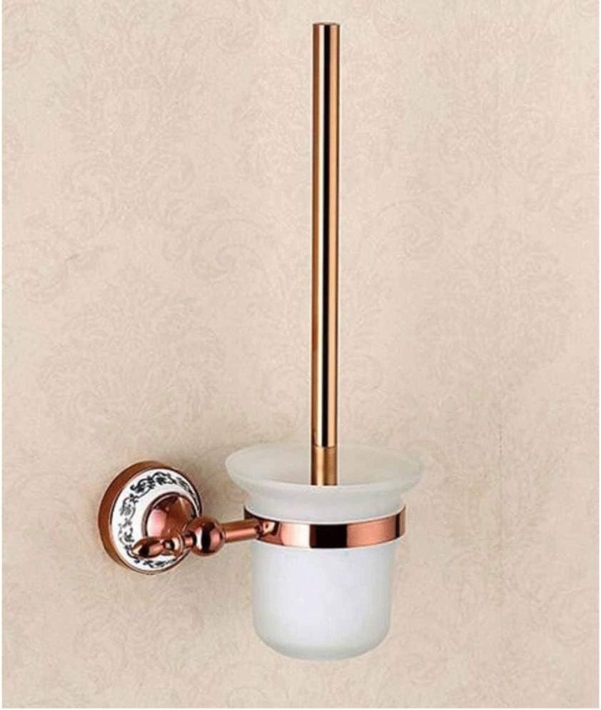 Bathroom Toilet Brush with Holder Wall Mount, Space Aluminum Brushed Finish