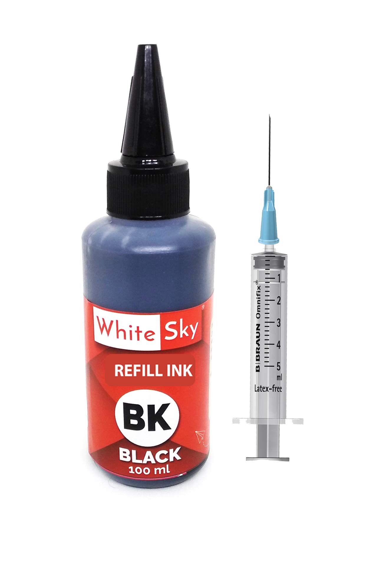 White Sky Compatible Refill Ink for Canon Printer 100ml Black for Cartridges PG 88, PG 745, PG 810, PG740, PG 47, PG 89, PG 830 with Free Syringe (B07L8JMNK1) Amazon Price History, Amazon Price Tracker