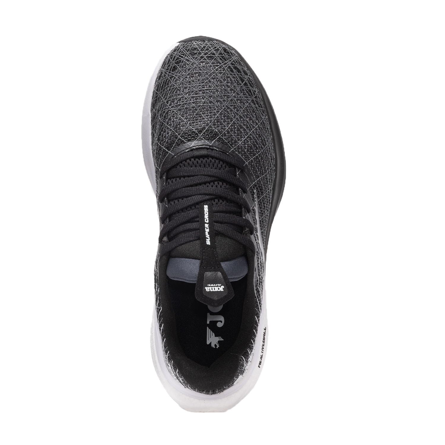 Joma Scarpe Running, 40-46, Ammortizzazione Reattiva e Stabilità - Nero, Bianco, 45 EU