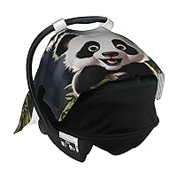 Vista 4 de Baby Car Seat Canopy Cover for Mom, Soft Breathable Nursing Breastfeeding Covers Multi Use Stroller Sun Shade Newborn Shower Gift，Cute Animal Panda