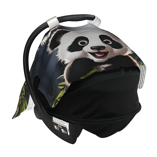 Miniatura 4 de Baby Car Seat Canopy Cover for Mom, Soft Breathable Nursing Breastfeeding Covers Multi Use Stroller Sun Shade Newborn Shower GiftCute Animal Panda