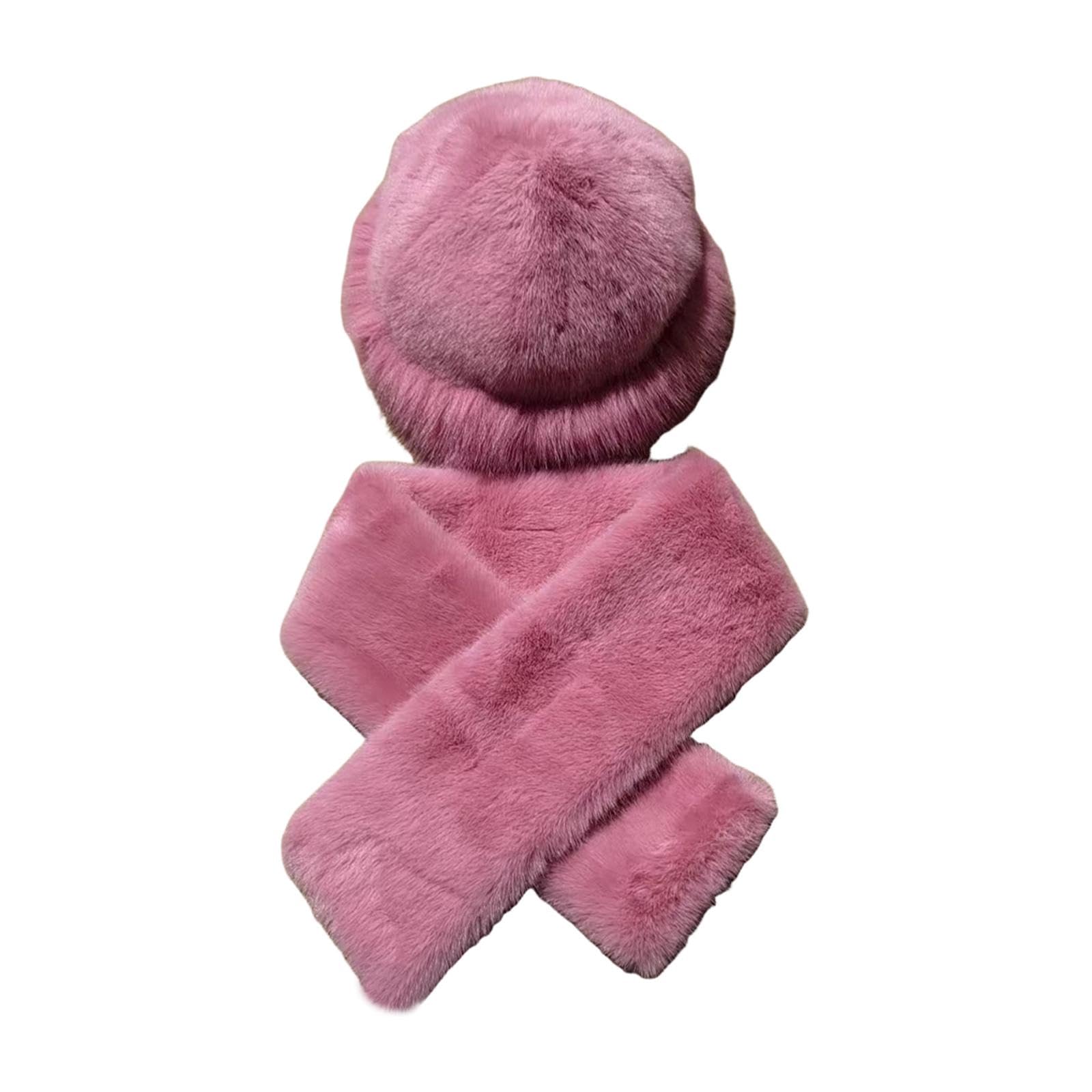 Bucket Hat with Scarf Trendy Comfortable Headwear for Outdoor Trekking Trips Pink-image-22