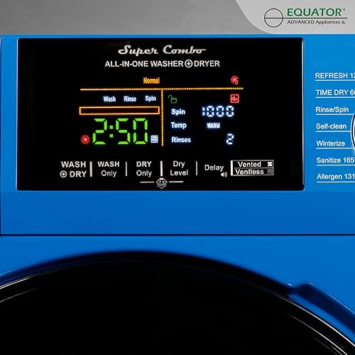 Miniatura 9 de Equator Versión 3 Combo Lavadora VentiladaSin Ventilación en Seco, Alérgeno, 1400 RPM
