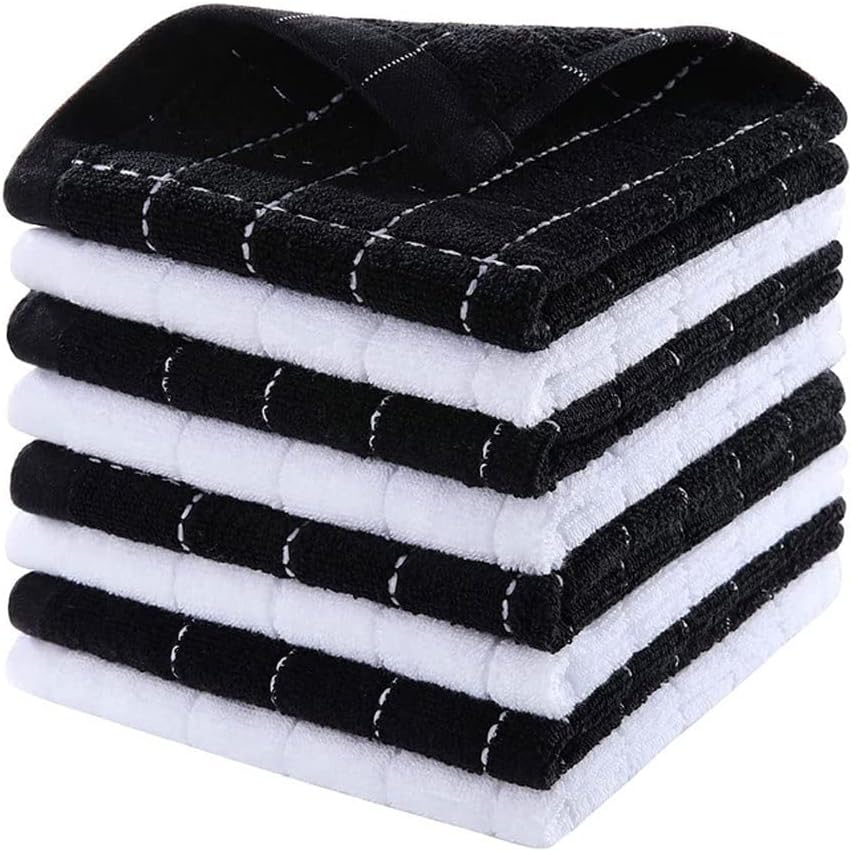 Strong Cleaning Cloth Dish Cotton Absorbent Thicker Scouring Non-Stick Oil Rag Kitchen Household Bathroom Clean(D)