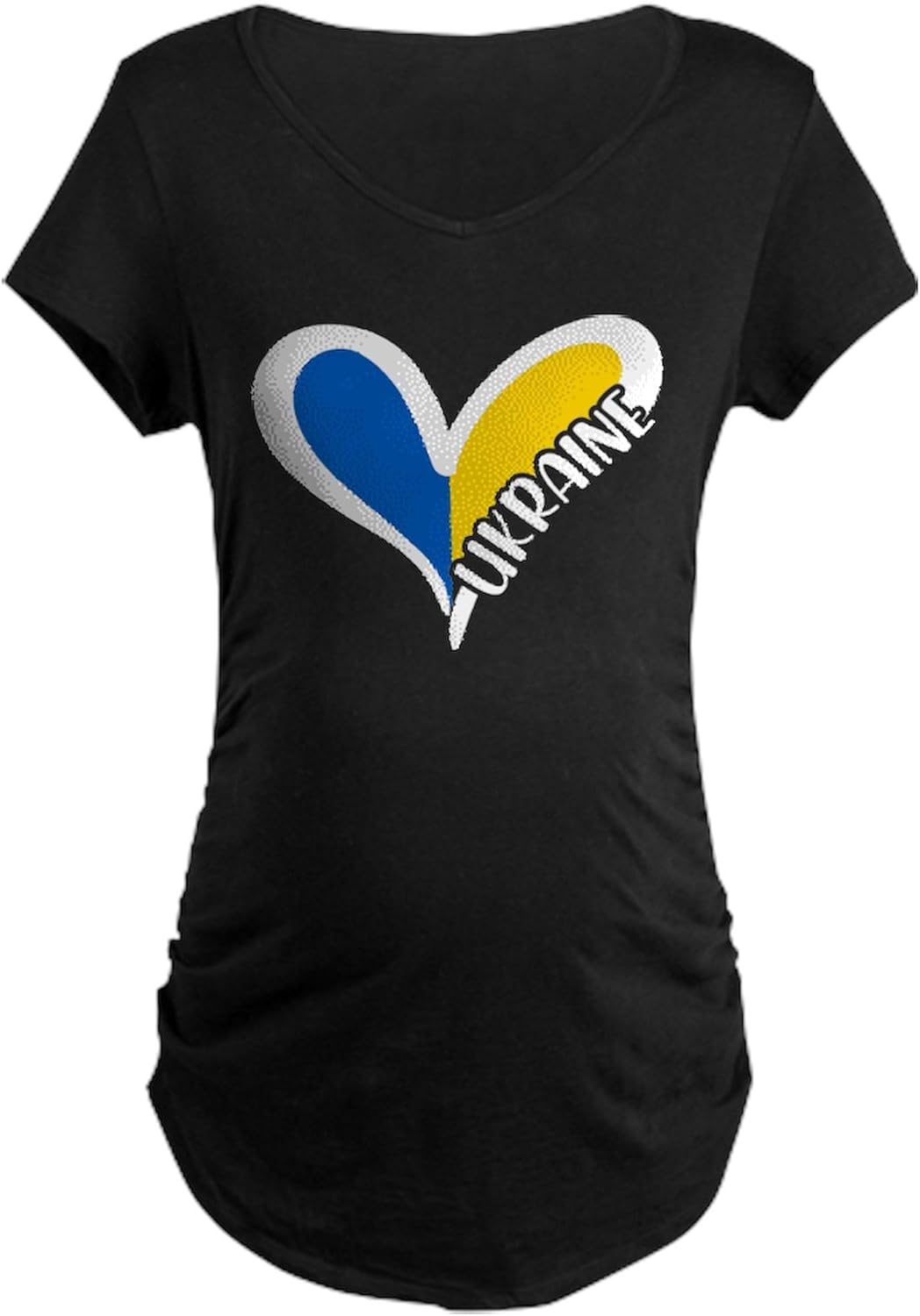 CafePress Love Ukraine Heart Maternity T Shirt Women's Maternity Ruched Side T-Shirt