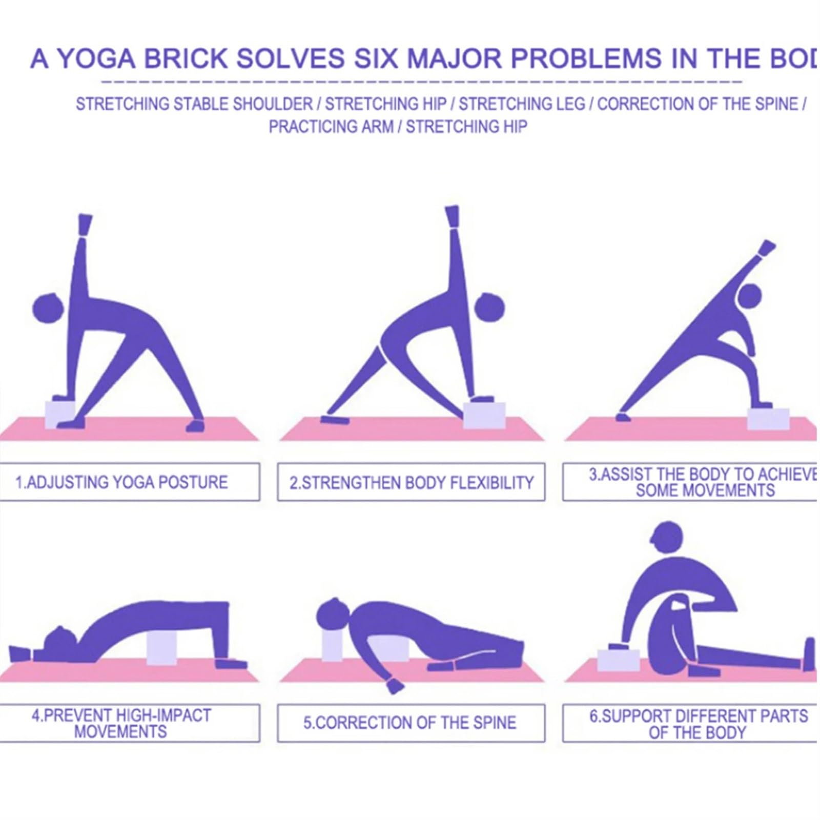 Bloque Yoga Yoga Bricks Environmentally Friendly Materials Auxiliary Tool Stretching Body Shaping Exercise Fitness Equipment Dance