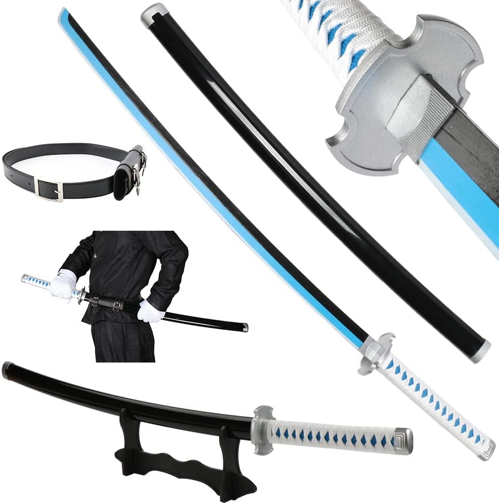 Demon Slayer Sword for Cosplay with Belt Holder Stand, 41 inches Kamado Tanjirou_Model B