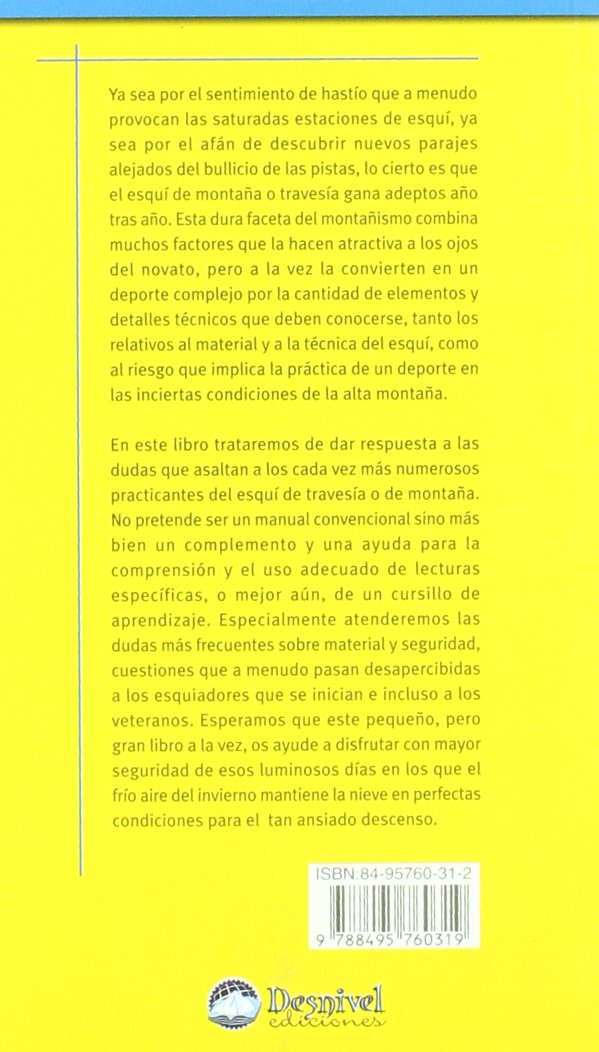 Esquí de montaña: 100 preguntas y respuestas (SIN COLECCION)