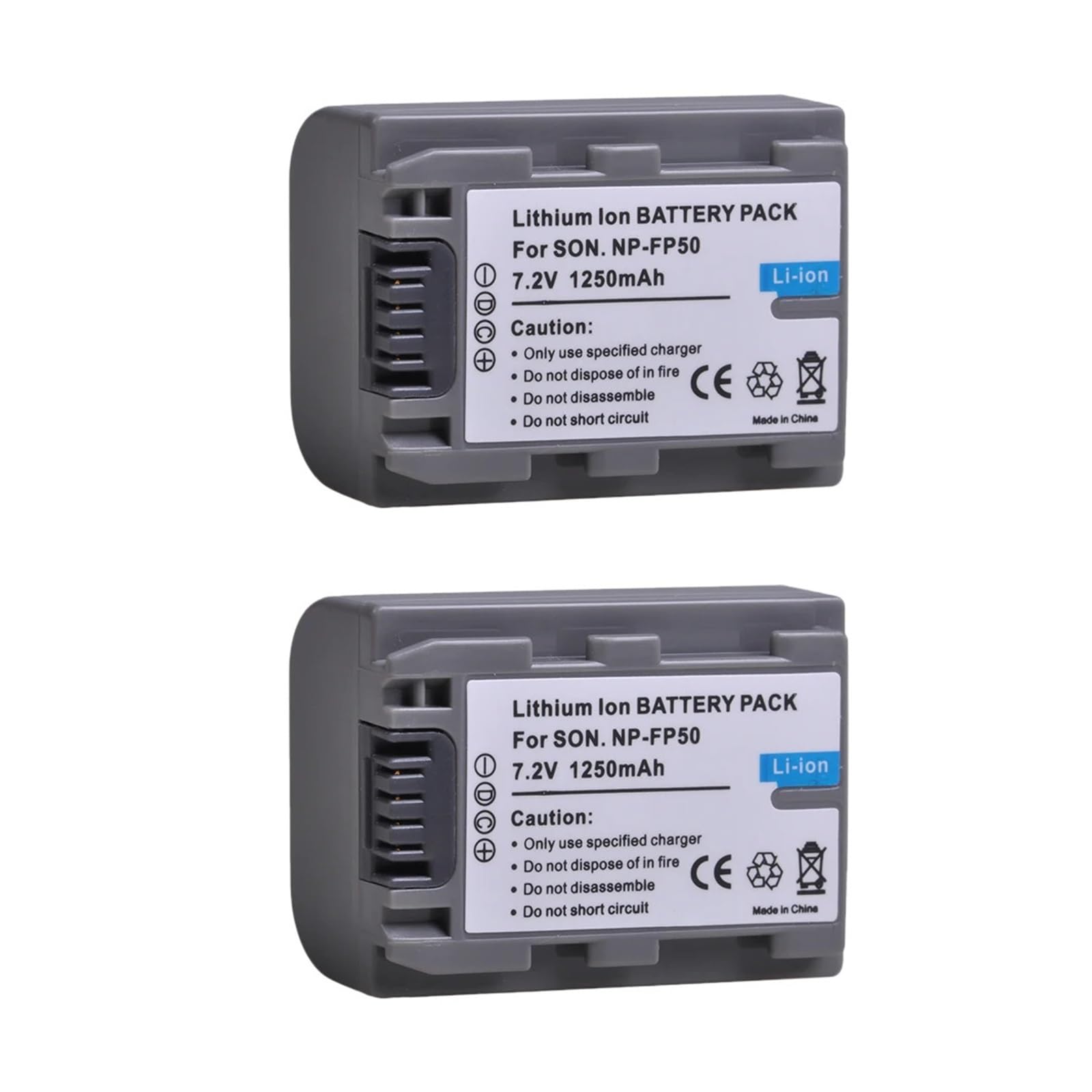 NP-FP50 NP FP50 NPFP50 Batería y cargador | Compatible con Sony, NP-FP30 NP-FP50 NP-FP60 NP-FP70 NP-FP71 NP-FP90, DCR-SX40 SX40R.(3Pc set)