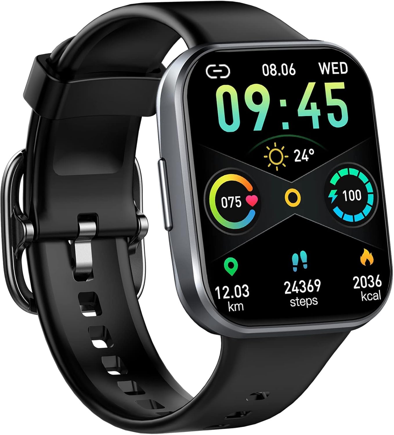 Smartwatch, Orologio Fitness Uomo Donna 1.69 Smart Watch con Contapassi/Cardiofrequenzimetro/SpO2/Cronometro, 24 Sportivo, Notifiche Messaggi, Impermeabil IP68 Fitness Tracker Smartwatch, Orologio Fitness Uomo Donna 1.69 Smart Watch con Contapassi/Cardiofrequenzimetro/SpO2/Cronometro, 24 Sportivo, Notifiche Messaggi, Impermeabil IP68 Fitness Tracker