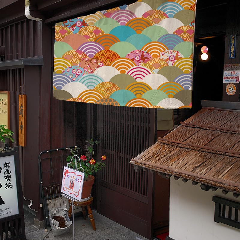 Cortina japonesa noren para puertas sin taladrar de 120x40cm en color I