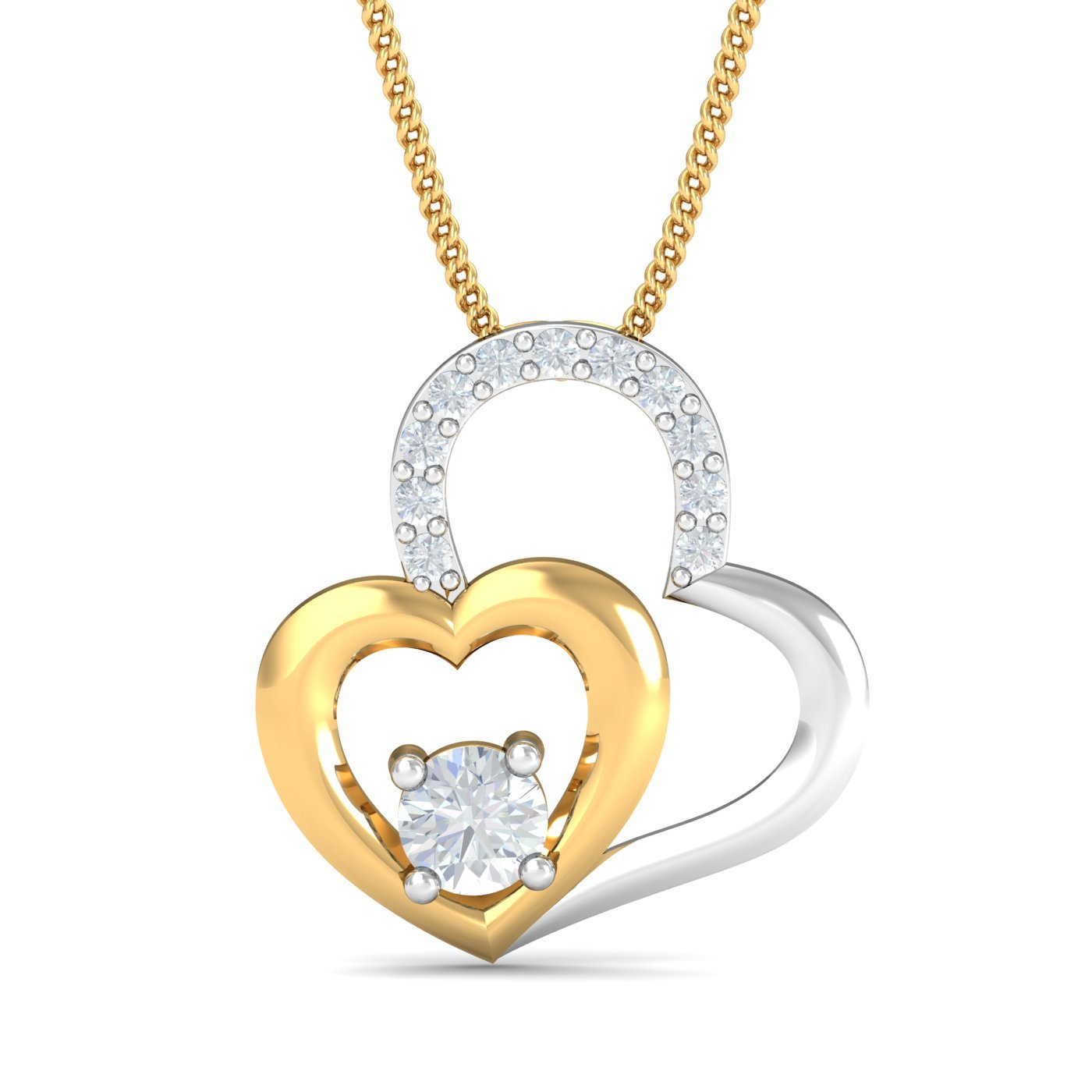 14KT Yellow Gold Naomi Heart Pendant for Women-image-10