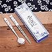 2 Pcs Elegant Oriental Inspiration Silver Stainless Steel Chopsticks & Spoon Set In Gift Box