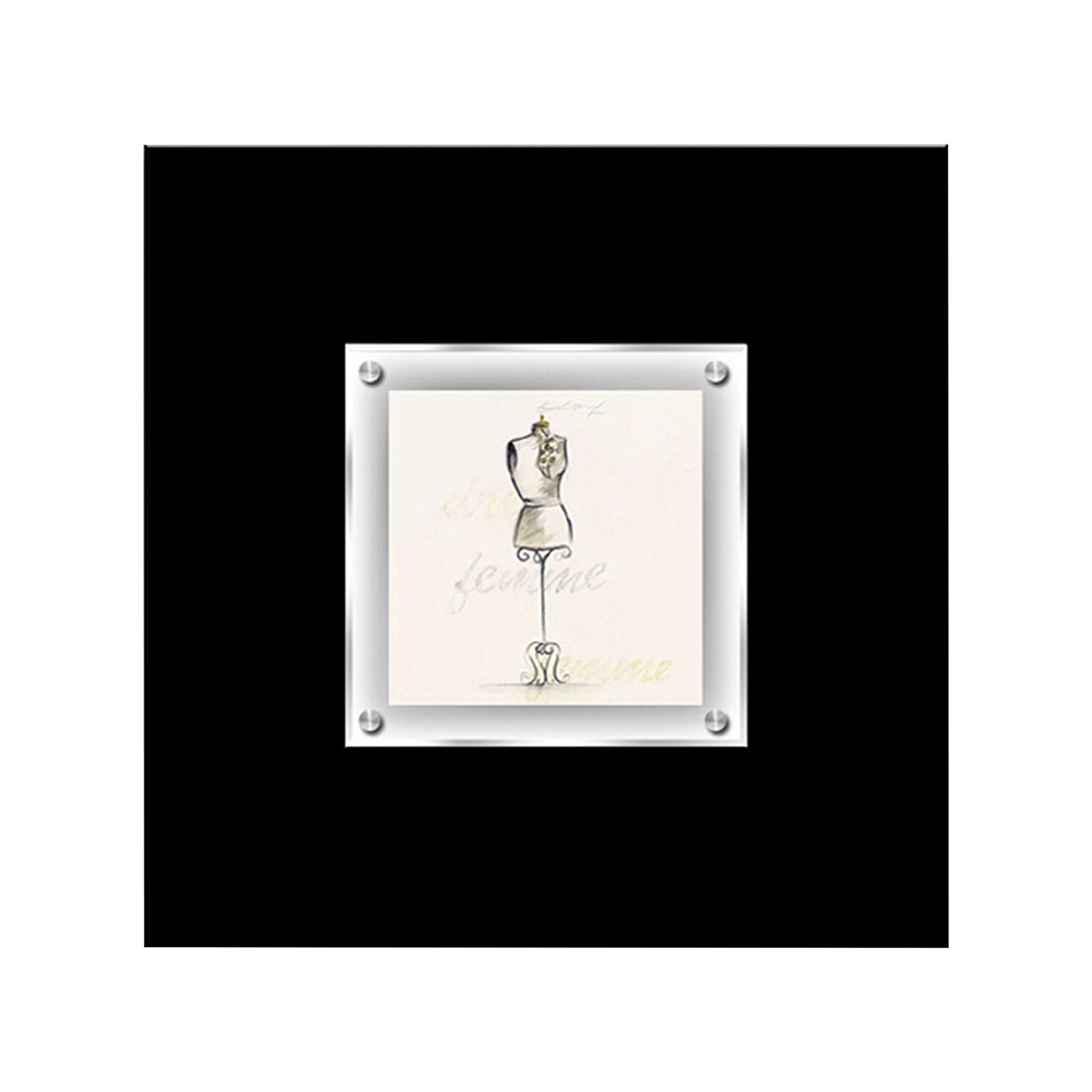 Premier Housewares 1-Piece Boudoir Mannequin Design 2 Framed Wall Art
