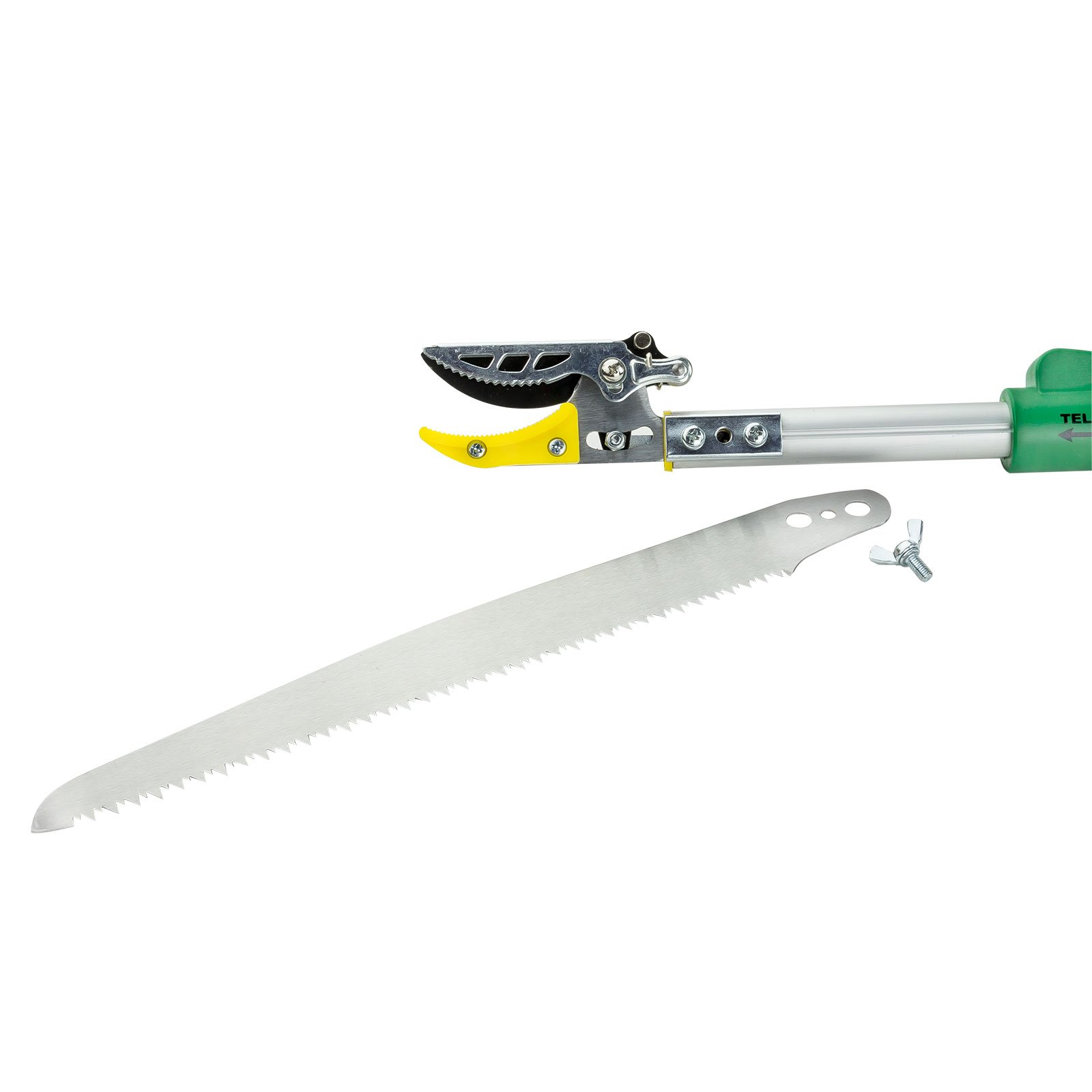 DEMA Alu Teleskop Astschere & Baumschere – Astsäge mit 6-stufiger Längenverstellung bis 120 cm, ideal für Garten & Baumarbeiten