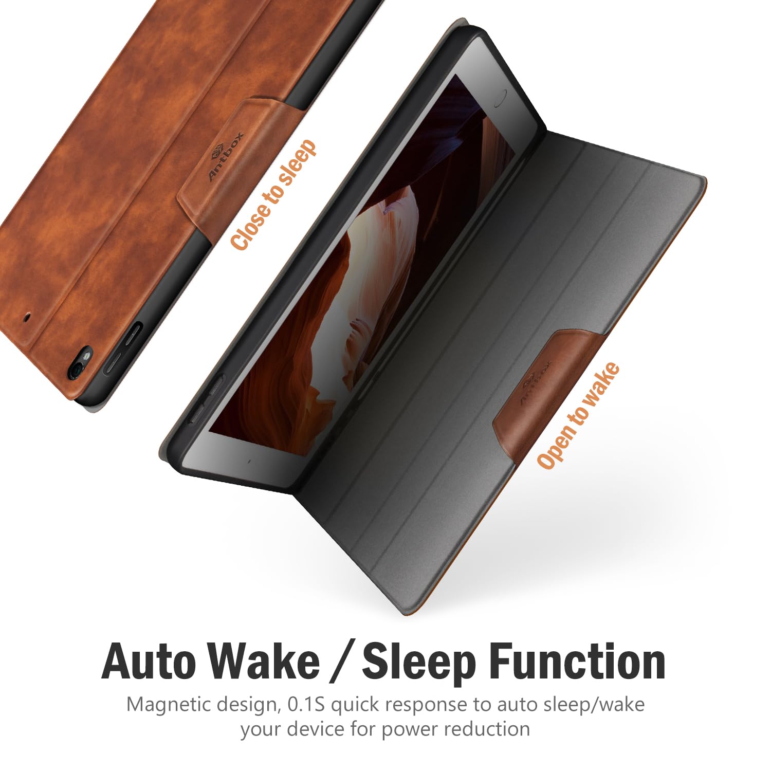 Antbox Custodia per iPad Pro 10.5 / iPad Air 3 con supporto integrato per Apple Pencil Holder Auto Sleep/Wake Funzione PU Smart Cover per iPad Air 3 10.5 Pollici 2019/iPad Pro 10.5 2017
