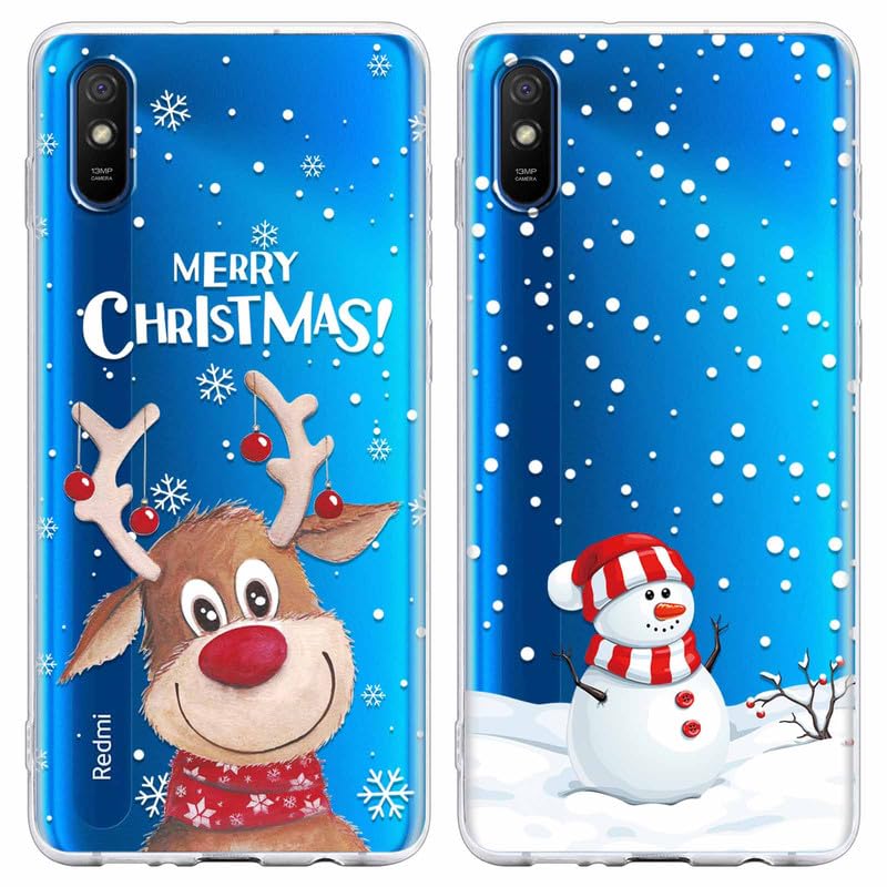 Yoedge – 2 Custodie In Silicone Per Xiaomi Redmi A1 4G – Tema Natale – Morbide E Trasparenti - 4