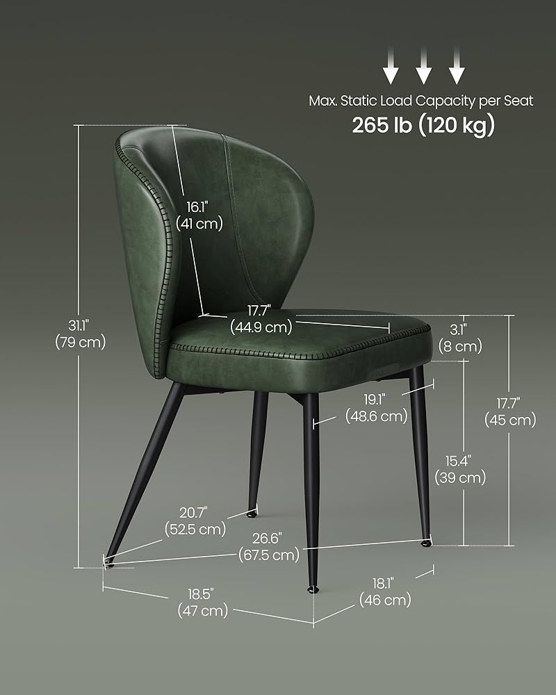 Amazon.com - VASAGLE EKHO Collection - Dining Chairs Set of
