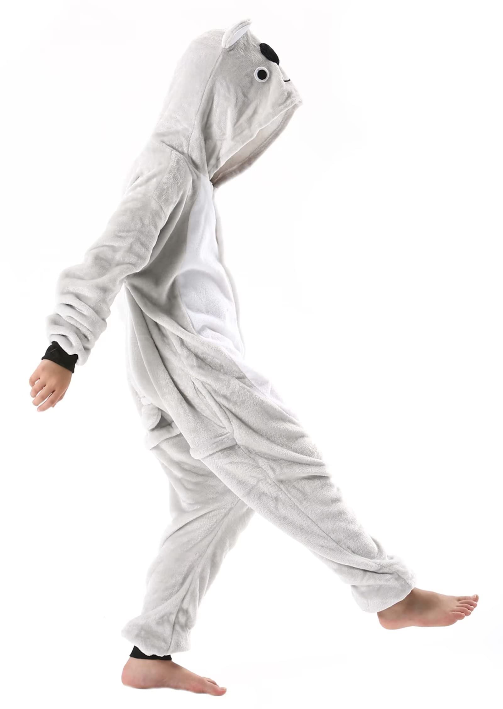 DarkCom Animal Onesie for Kids,Flannel Cosplay Koala Halloween Christmas Costume Parent-Child Sleepwear for Girls Boys 12-13 Years - Image 4